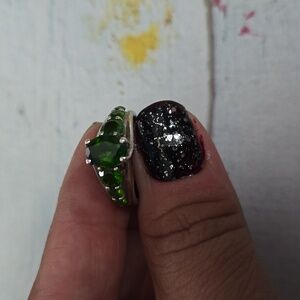 Chrome Diopside 7 stone ring size 6